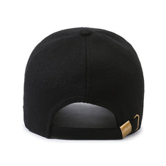 Winter Warm Velvet Thickened Baseball Cap R Letter Embroidered Baseball Cap