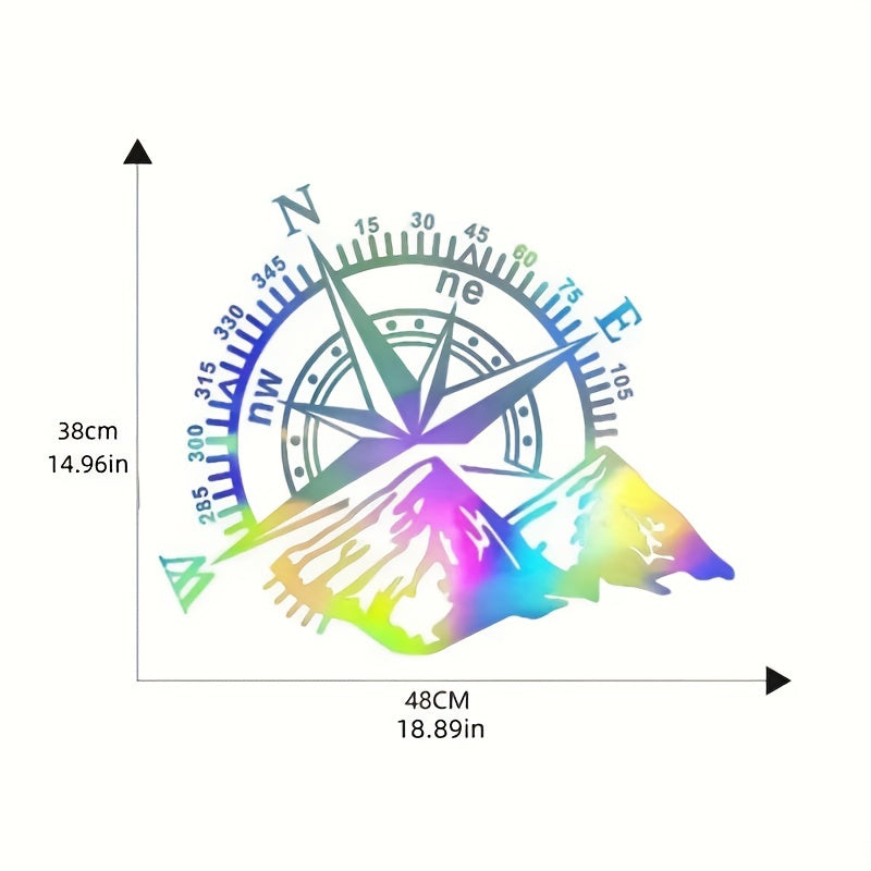 Mountain Compass Car Decoration Scratch Cover Sticker