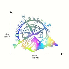 Mountain Compass Car Decoration Scratch Cover Sticker