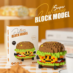 Fast Food Building Block Set - Burgers, Fries, Cola - Christmas Birthday Toy