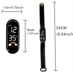 Waterproof Rainbow LED Sports Watch for Hiking and Swimming