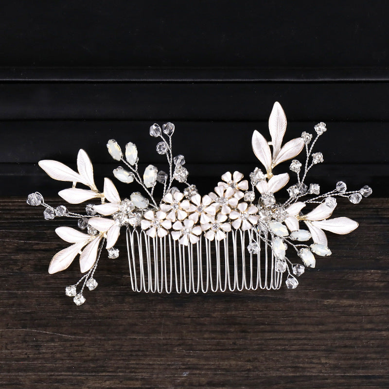 Faux Pearl Crystal Hair Combs for Bride Wedding