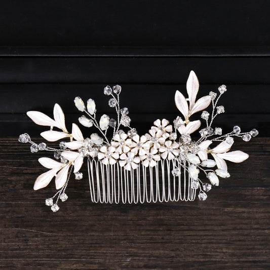 Faux Pearl Crystal Hair Combs for Bride Wedding