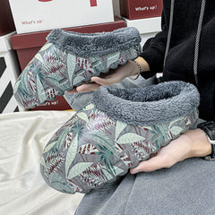 Men's Tropical Graffiti Plush Slippers