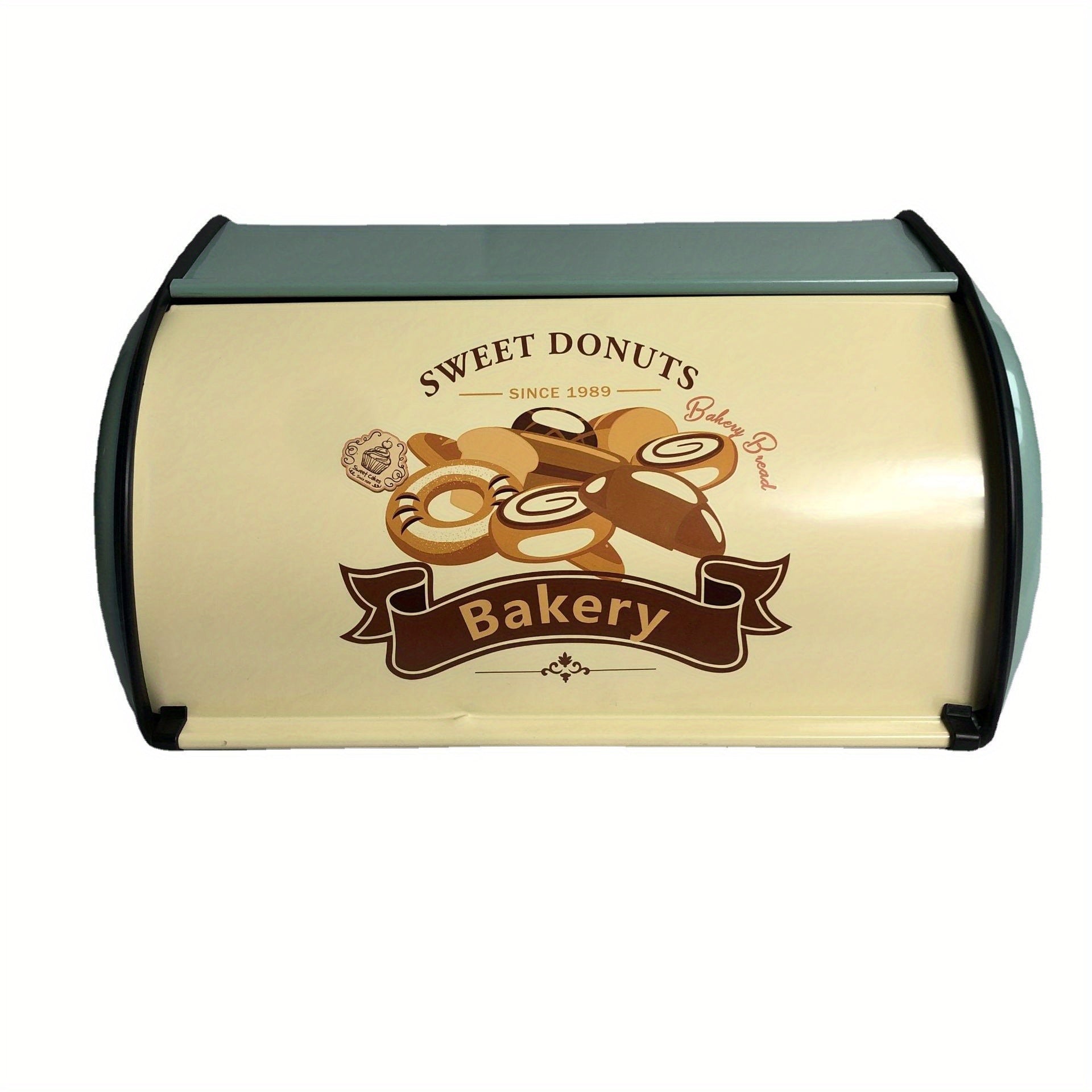 Metal Drum Bread Box French Vintage Style Kitchen Storage Supplies