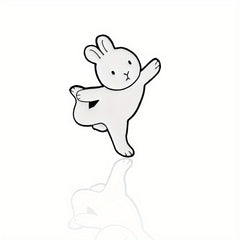 Bunny Ballet Dancer Pin for Girls