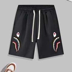 Cartoon Print Men's Summer Shorts Casual Loose Drawstring Father's Day Gift