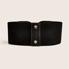 Solid Lace Up Belt Women's Elastic Wide Corset Waistband Dress Belt