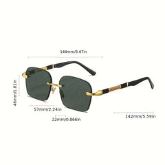 Men's Rimless Sunglasses UV Protection Decorative Sunglasses