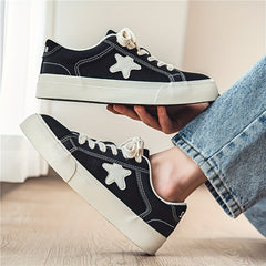 Men's Star Pattern Print Skate Shoes Non Slip Sneakers