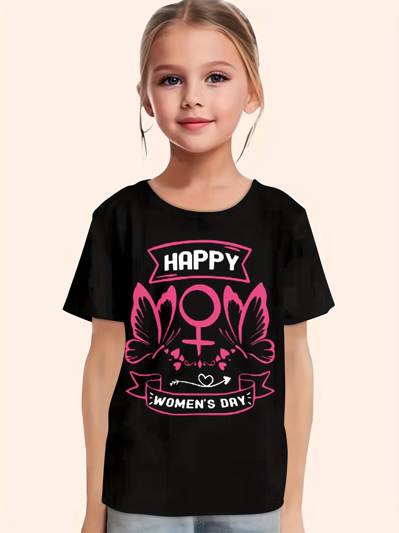 Happy Women's Graphic Tee Girls Pullover Summer Top