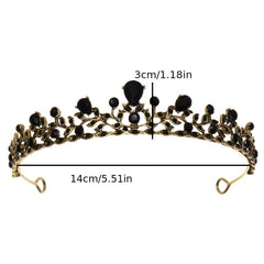 Vintage Crystal Crown Queen Tiara Wedding Jewelry Bridal Hair Accessories