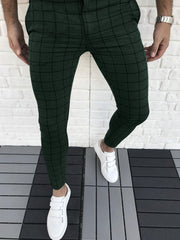 Men's Checkered Slim Fit Pants