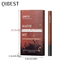6pcs Velvet Matte Lipstick Set Long Lasting Non-fading Lip Makeup