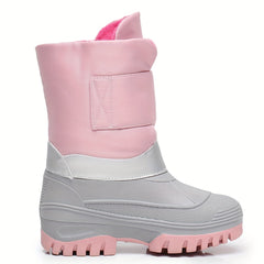 Girls' High Top Snow Boots Warm Cozy Non-slip Plush Outdoor Shoes