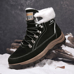 Men's High Top Hiking Boots Plush Lining Snow