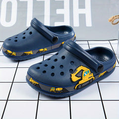 Kids Clogs Garden Shoes With Charms Lightweight Non-slip Beach Shoes