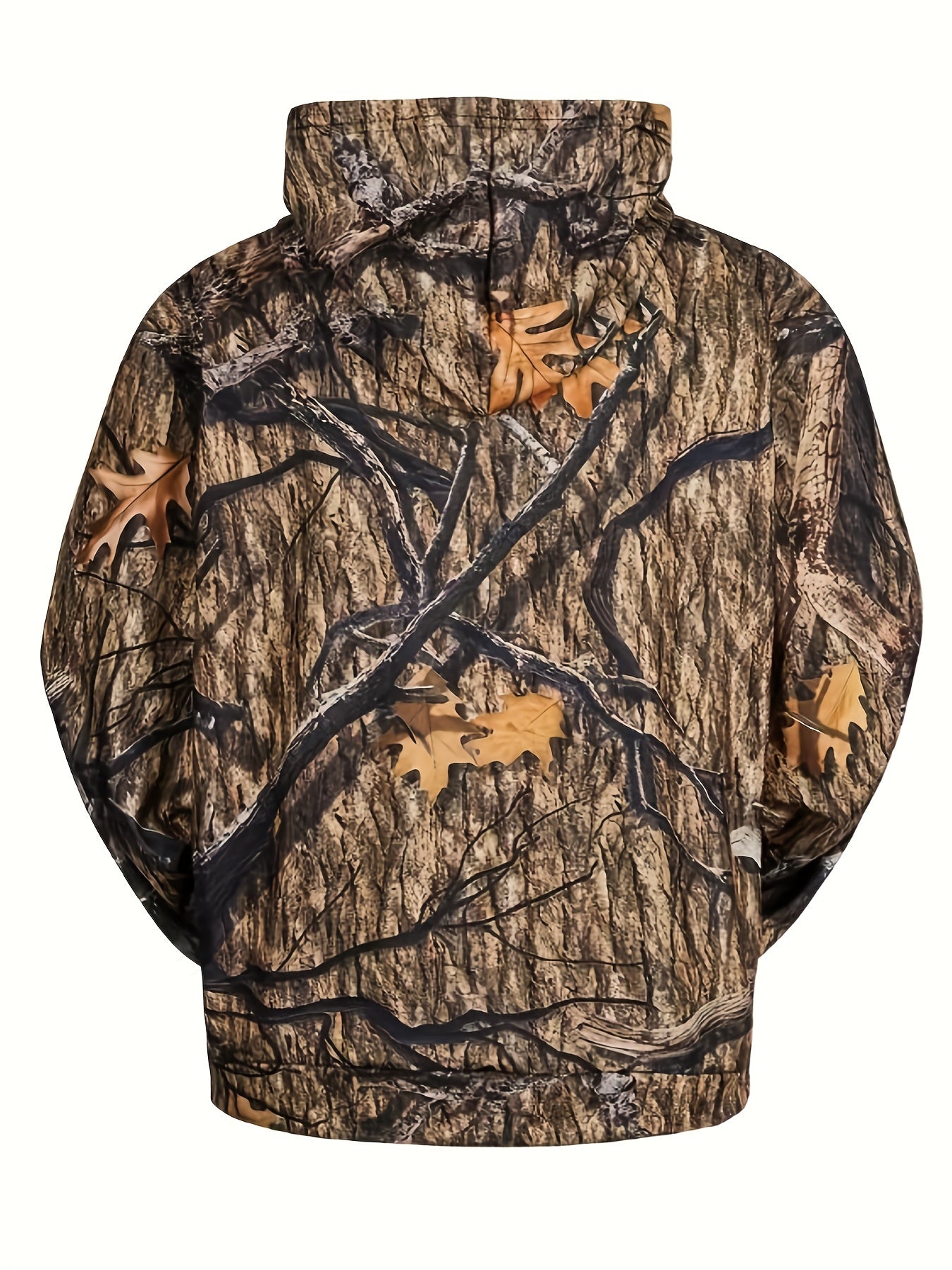 Men's Branches Print Hoodie Casual Hooded Sweatshirt