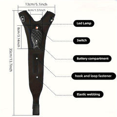 Waterproof LED Light Fingerless Glove USB Rechargeable