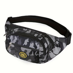 Large Capacity Camo Waist Bag Wear Resistant Function Shoulder Bag
