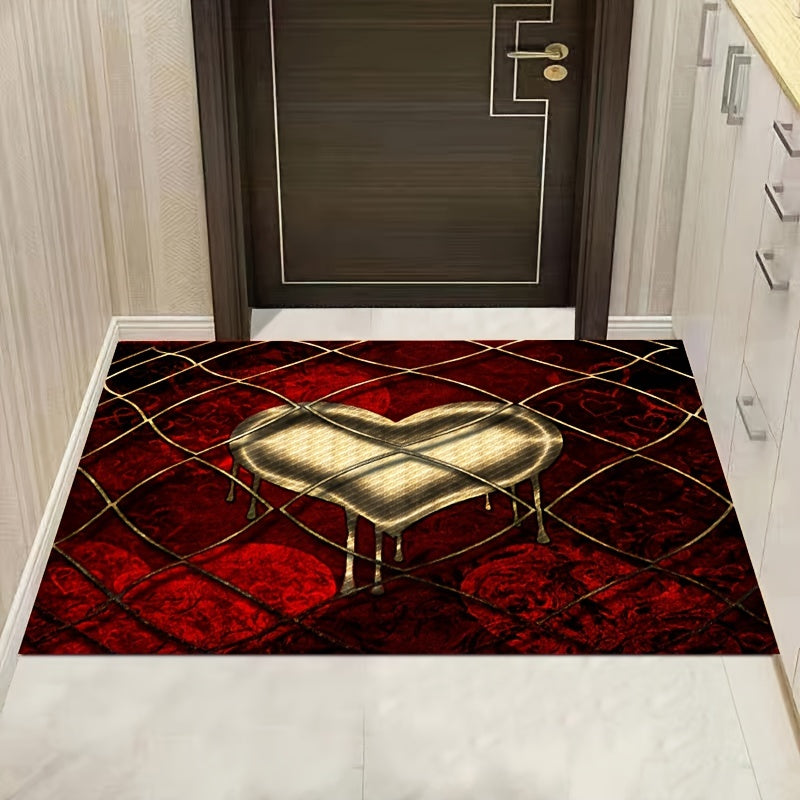 Decorative Rug Lattice Print Washable Carpet Living Room Bedroom Decor