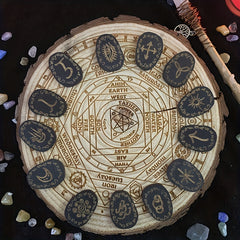 Witch Rune Board Game Set with 13 Runes and 1 Blank Rune