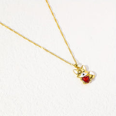 Fox Pendant Necklace Animal Jewelry Girls Kids Accessories