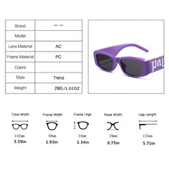 Men's Punk Letter Sunglasses Y2K Retro Sunglasses