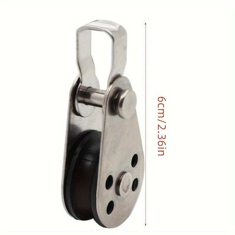 2pcs Pulley Block Hanging Wire Towing Wheel Swivel Lifting Rope For Crane Marine
