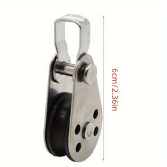 2pcs Pulley Block Hanging Wire Towing Wheel Swivel Lifting Rope For Crane Marine