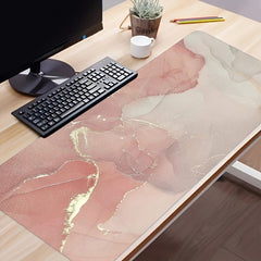Pink Marble Grain Desk Mat Gaming Mouse Pad