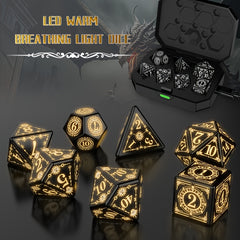 7pcs Custom Rechargeable Polyhedral Dice Set Light Up Dice Set