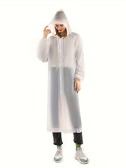 Portable Reusable Colorful Raincoat Hooded