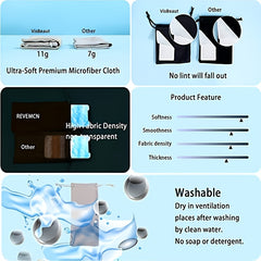 4X Microfiber Sunglasses Cleaning & Storage Pouch