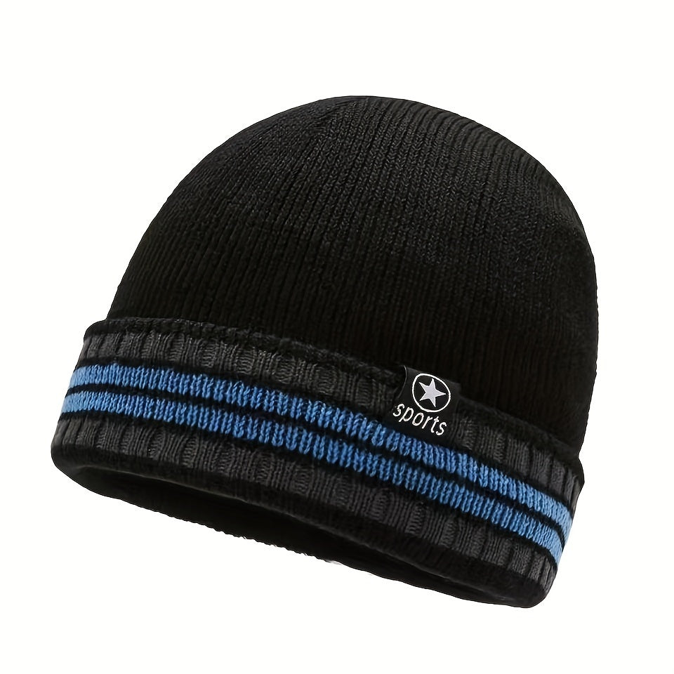 Men's Coldproof Windproof Fleece Knitted Beanie Hat