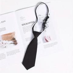 Adjustable Leather Band Small Tie for Men