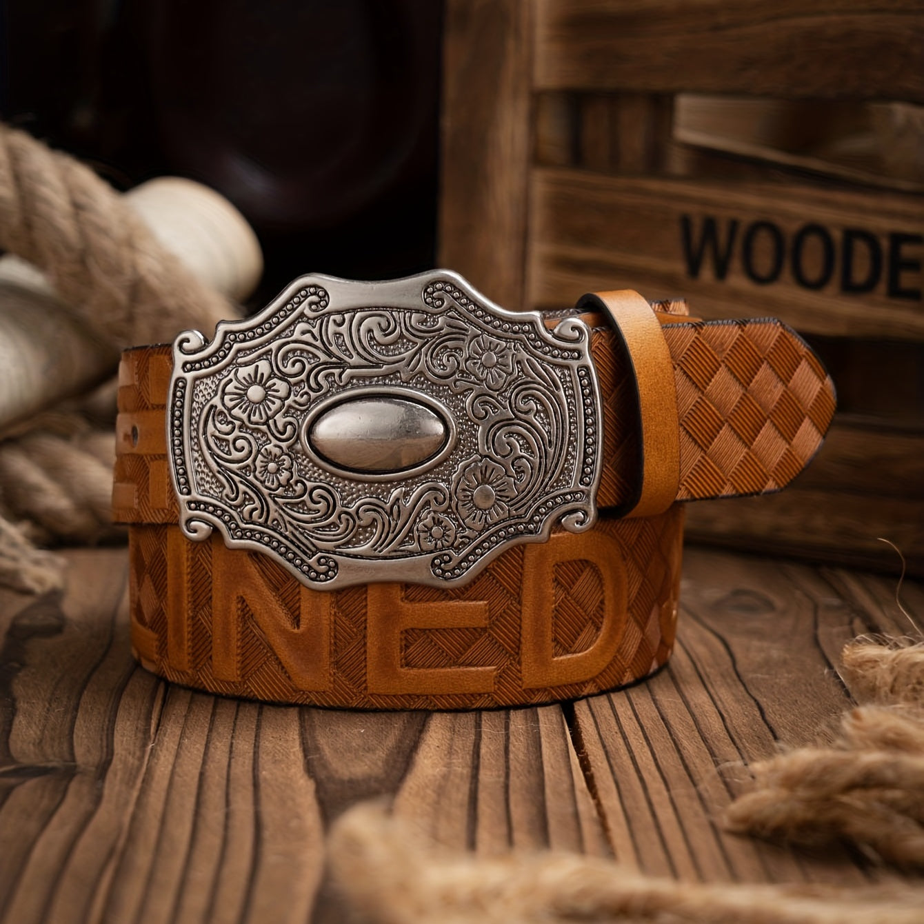 Men's Western-Style Casual PU Leather Belt