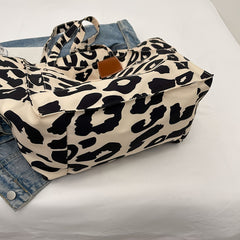 Leopard Tote Bag Large Capacity Shoulder Bag