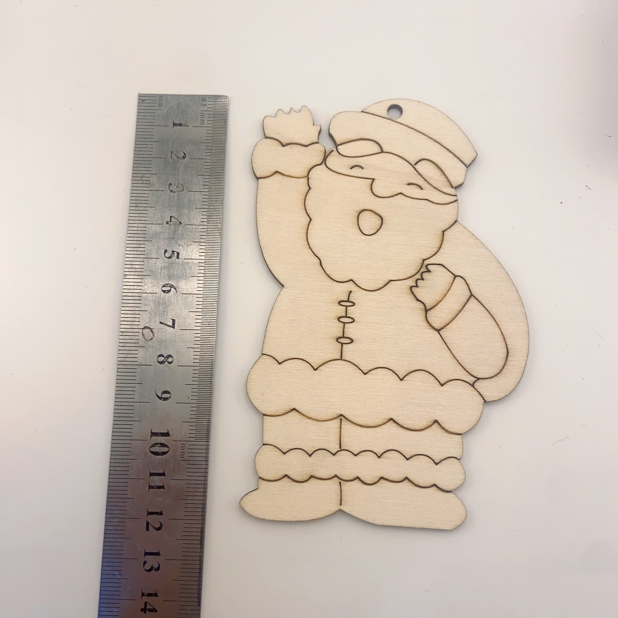 10pcs Santa Claus DIY Wood Chips Christmas Decoration