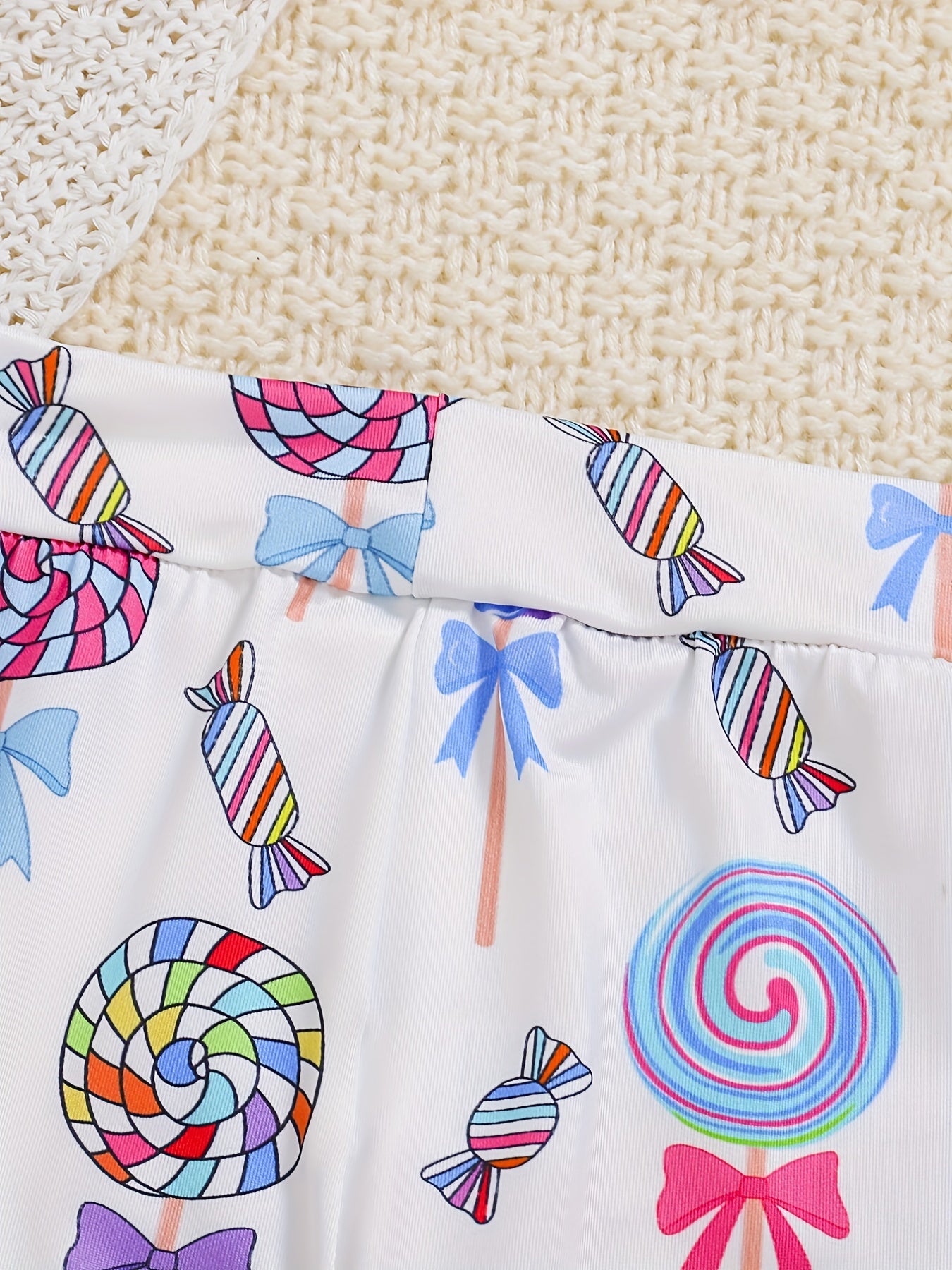 Toddler Girls Lollipop Graphic Athletic Leggings Elastic Waist Yoga Pants