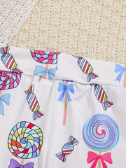 Toddler Girls Lollipop Graphic Athletic Leggings Elastic Waist Yoga Pants