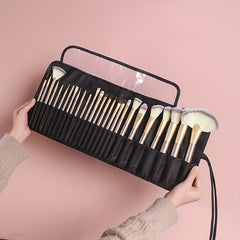 Roll Up Cosmetic Organizer Travel Portable Makeup Brush Organizer Bag Holder