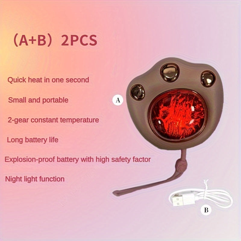 Mini Hand Warmer Night Light 1200MAh Wireless Winter Outdoor Activities