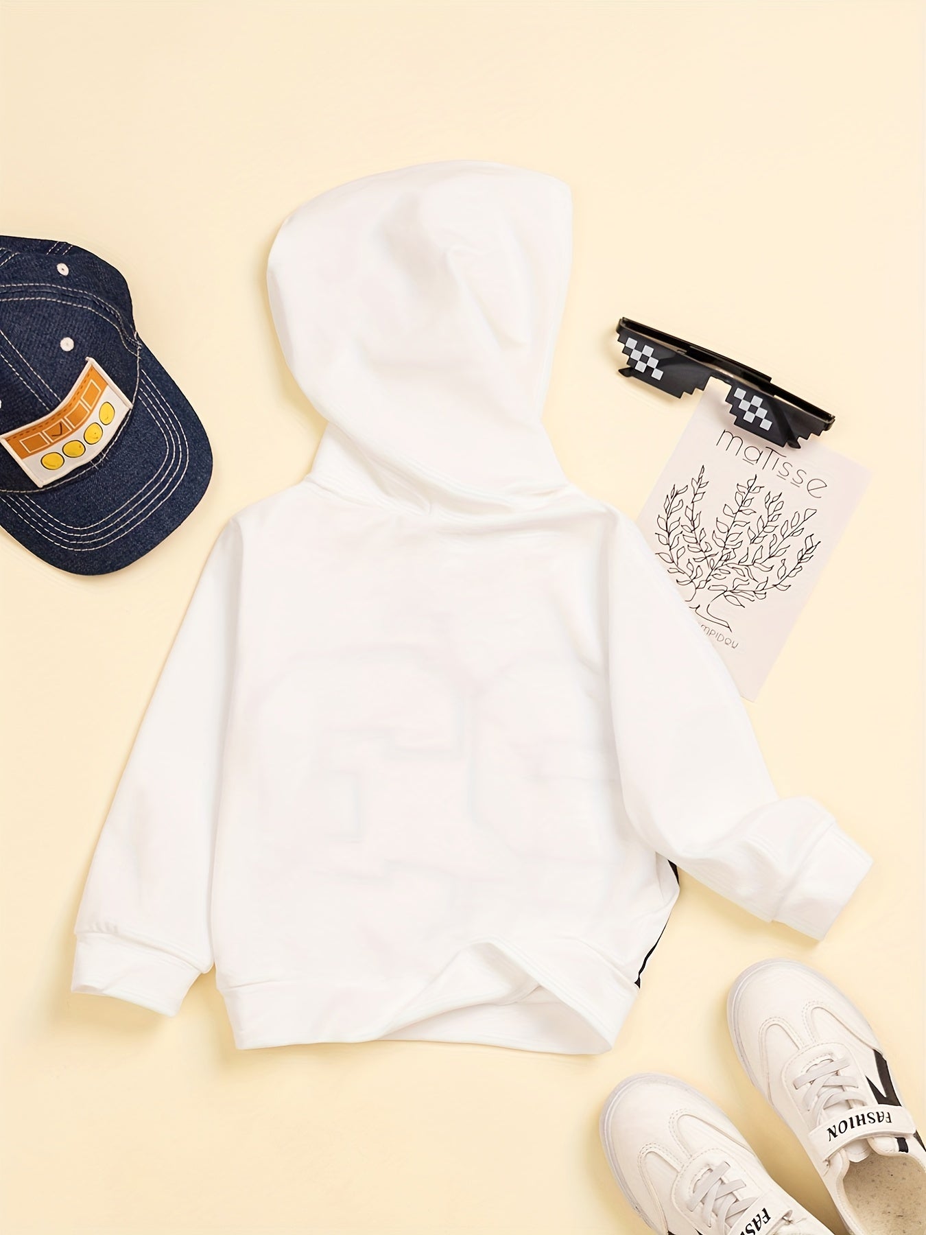 Autumn Boys Letter Print Hooded Sweashirt Casual Hoodie Top