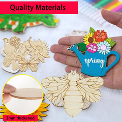 Wooden Animal Crafts Set for Kids - 288pcs Creative Toy