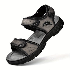 Men's Open Toe Hook And Loop Sandals Non Slip Comfortable Beach Shoes