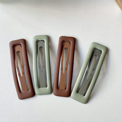 4pcs Plain Hair Clips Hairpins Decorative Girls Hair Accessories