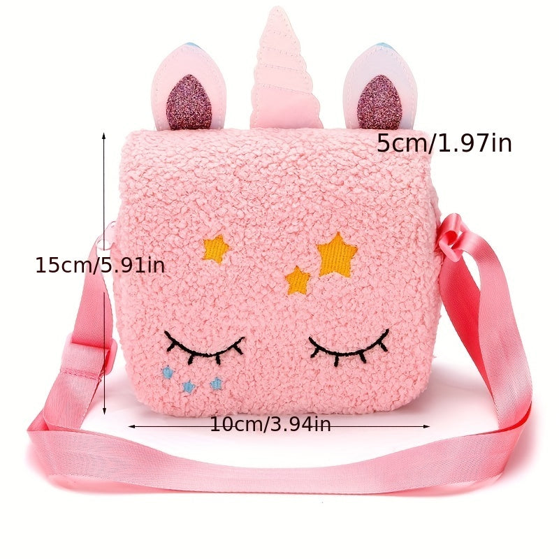 Kids Cartoon Shoulder Bag Plush Crossbody Bag