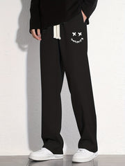 Smiling And OPTIMISM Letter Graphic Print Men's Sweatpants
