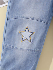 Boys Casual Denim Elastic Waist Jeans for Spring and Autumn